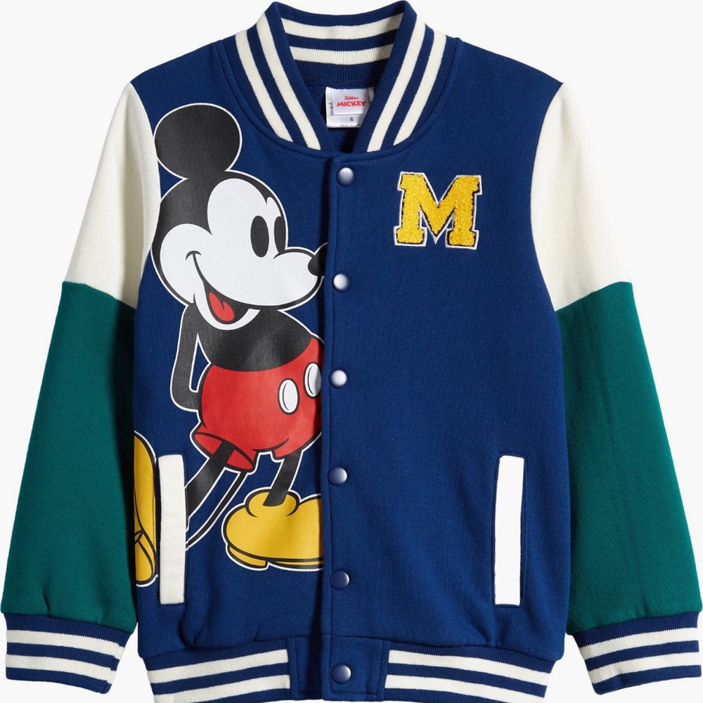 Jem DISNEY EUC Kids Blue and Green Mickey Mouse Jacket size 5